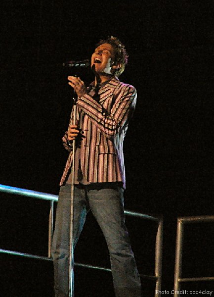 Clay singing -- This Is The Night -- at the York Fair in PA